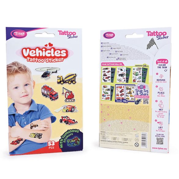 Set tatuaje vehicule Tytoo - 53 buc / pachet