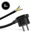 Delight Ștecher montabil - cu mâner din plastic - cablu de 5 m - 3 x 1,5 mm2 - negru