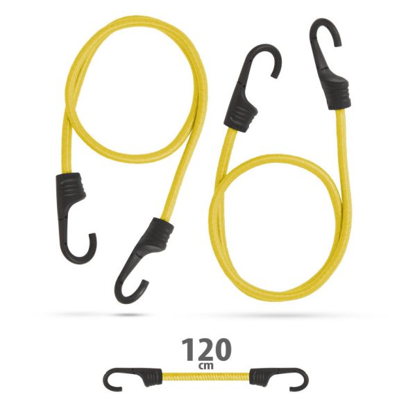 Set profesional MNC coardă elastică - galben - 120 cm x 8 mm - 2 bucăți / set