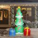 Family Brad de Crăciun Gonflabil - 180 cm - IP44 - 12 LED-uri albe - 100 - 240 V