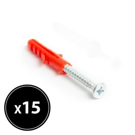 Dibluri și șuruburi Handy - 8 x 40 mm - 15 buc / pachet