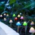 Garden of Eden lampă solară cu LED - 12 mini ciuperci - colorate - 28,5 cm x 4 m
