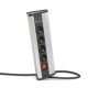 Delight Distribuitor colțar - cu întrerupător - 4 x 250V, 16A - 2 x USB, 2,1A - carcasă din aluminiu