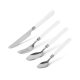 Bewello Set tacâmuri cu suport - alb - 16 piese - 32,7 x 19,5 x 4,7 cm