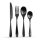 Set tacâmuri Bewello - negru mat - 16 piese