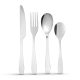 Set tacâmuri Bewello - argintiu mat - 16 piese