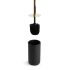 Bewello Perie WC + suport - negru mat / auriu