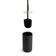 Bewello Perie WC + suport - negru mat / auriu