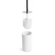 Bewello Perie WC + suport - alb mat / argintiu
