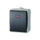 AQUATOP 9876H comutator exterior, 1 basculant, 10 A, IP54, gri, cu indicator luminos