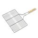 Grătar pentru hamburgeri Barbecook BC-ACC-7104, cromat, mâner din lemn, 100% FSC, set de 6 bucăți