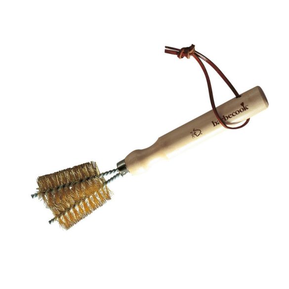 Barbecook BC-ACC-7063 perie de grătar cu două capete, cap de cupru, mâner din lemn de cauciuc