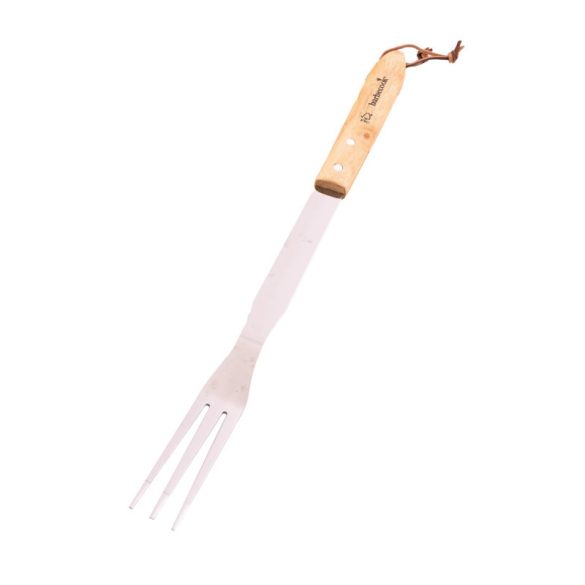 Furculiță grătar din oțel inoxidabil Barbecook BC-ACC-7072, mâner din lemn de cauciuc, 100% FSC, 46cm