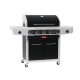 Barbecook BC-GAS-2031 Siesta 612 Black Edition grătar pe gaz, cu spațiu de depozitare, arzător lateral, rotisor, 143x56x120cm