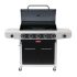 Barbecook BC-GAS-2031 Siesta 612 Black Edition grătar pe gaz, cu spațiu de depozitare, arzător lateral, rotisor, 143x56x120cm