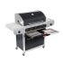 Barbecook BC-GAS-2031 Siesta 612 Black Edition grătar pe gaz, cu spațiu de depozitare, arzător lateral, rotisor, 143x56x120cm
