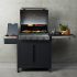 Barbecook BC-GAS-2038 Stella 4311 grill pe gaz, cu spațiu de depozitare, arzător lateral cu infraroșu, 174x59x119cm