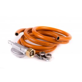   Set regulator de presiune Cavagna Type 694, pentru butelie de gaz PB, până la 30 mbar, lungime 130 cm