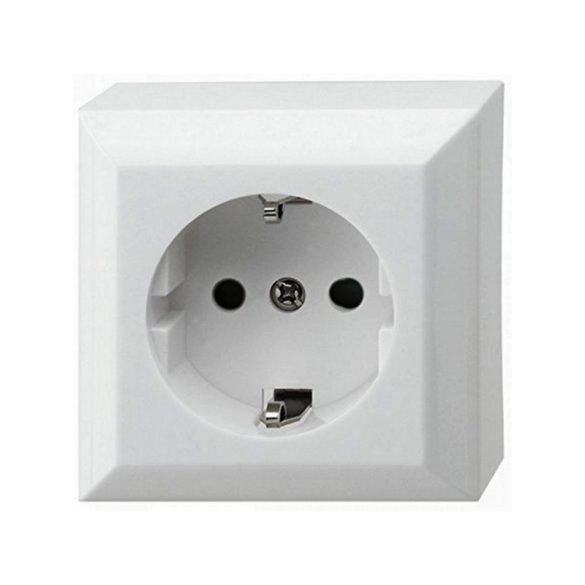 GAO 0310H Business Line IP20 priză cu împământare, 1 loc, pentru interior, 230V~/50Hz/16A, albă