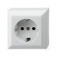GAO 0310H Business Line IP20 priză cu împământare, 1 loc, pentru interior, 230V~/50Hz/16A, albă