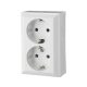 GAO 0311H Business Line IP20 priză dublă cu împământare pentru interior, 230 V~ / 50 Hz / 16 A