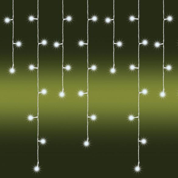 LED-es jégcsap fényfüggöny, 8 programos, 3 m, IP44, 230V