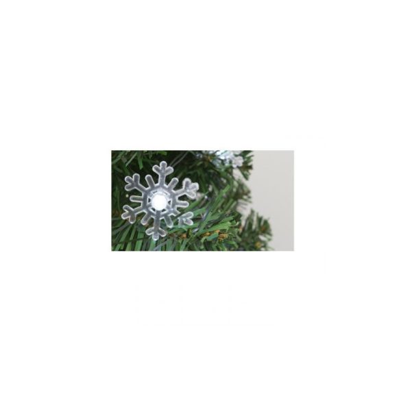 Dekoráció izzósorhoz, hópehely, 50 db, Ø5 mm-es LED-re