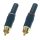 Conector RCA 11MF, pereche, metal, placat cu aur, anti-îndoire, alb și roșu