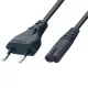 Cablu de alimentare Home N 1/VDE, 1,5 m, H03VVH2-F 2x0,75 mm2, max. 500 W, negru
