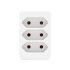 Home NV 23/WH prelungitor rețea, 3 prize EURO cu protecție pentru copii, max. 3 x 500 W, alb