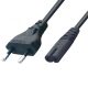 Cablu de alimentare Home N 11/VDE, 1,5 m, H03VVH2-F 2x0,5 mm2, max.500W, negru