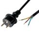 Home N 8-3/1,5 cablu de alimentare, 3 m, H05RR-F3G1,5mm2 cu cablu de cauciuc, conector IP44, cu împământare, max.3680W, negru