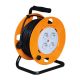 Tambur cablu Home HJR 4-25/1,5, 25 m, IP20, bază metalică, cablu H05VV-F 3G1,5 mm2, max. 3000 W, întrerupător de protecție, 4 prize cu împământare