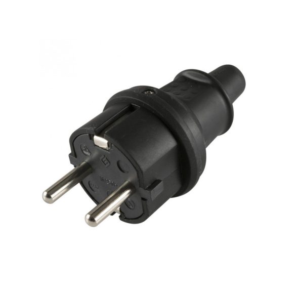 Home NGD 01 priză cu împământare, cablu drept, utilizare interioară și exterioară, max. 3680 W, negru