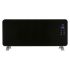 Home FK 430 WIFI smart convector electric de podea sau montat pe perete, 1000W/2000W, panou frontal din sticlă securizată, negru