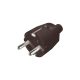 Home NED 1/BK priză cu împământare cu cablu drept, protecție flexibilă împotriva îndoirii, max. 3680 W, negru