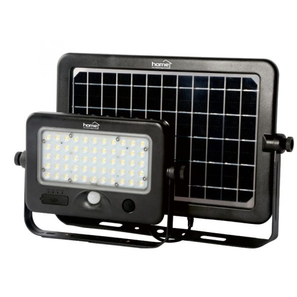 Home FLP 1100 SOLAR, reflector LED cu panou solar, senzor de mișcare PIR, 1100 lm, 6000 K, 7200 mAh