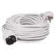Home NV 2-20/WH/1,5 prelungitor, 20 m, H05VV-F 3G1,5 mm2 cablu, IP 20 design, 250V~/16A/3680W, ștecăr unghiular și drept