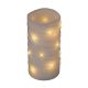 Home MLF 26/WW șir de lumini micro LED, 2 m / 20 LED-uri micro alb cald, lumină constantă, fir transparent, programabil, cu baterii pastilă
