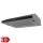HURRICANE KPE 6038B hotă de bucătărie, trei viteze, 2 motoare, debit aer: 380 m3/h, 200 W, 60 cm, negru