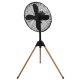 Ventilator metalic de podea Home SF45, 60 W, 45 cm diametru nominal al palelor, 4 pale, 3 trepte, oscilație, înălțime și unghi de înclinare ajustabile