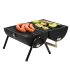 Home GR01 grătar portabil de masă, cărbune, brichete de cărbune, capac deschis sau închis, 2 grătare, 2 suporturi de cărbune, grătar de 22 cm