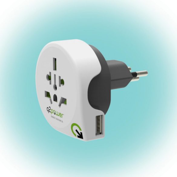 Q2POWER 1.100210 adaptor de călătorie, World to Switzerland USB, țară de plecare: AUS/CHINA, IT, UK, CH, BRAZILIA, SUA, EURO, țară de destinație: C