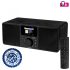 SAL INR 5000/BK radio de internet, 5 în 1, 2x5 W, Bass reflex, radio mondial, FM RDS, BT, AUX, Centru Media bibliotecă de muzică, EQ
