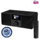 SAL INR 5000/BK radio de internet, 5 în 1, 2x5 W, Bass reflex, radio mondial, FM RDS, BT, AUX, Centru Media bibliotecă de muzică, EQ
