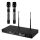 SAL MVN 910 set microfon wireless, reducere digitală a zgomotului, 2x100 canale, ~140 m rază de acțiune, bandă de frecvență UHF, compatibil rack