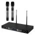 SAL MVN 910 set microfon wireless, reducere digitală a zgomotului, 2x100 canale, ~140 m rază de acțiune, bandă de frecvență UHF, compatibil rack