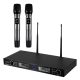 SAL MVN 910 set microfon wireless, reducere digitală a zgomotului, 2x100 canale, ~140 m rază de acțiune, bandă de frecvență UHF, compatibil rack