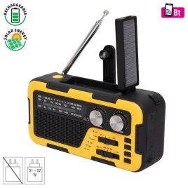   SAL RPH 2 radio solar multifuncțional, încărcare hibridă, radio 3 benzi AM-FM-SW, BT, ~40 ore autonomie
