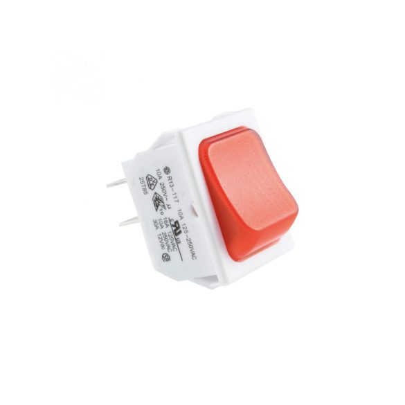 Comutator basculant iluminat, 250V, 2poli, roșu